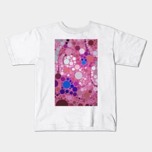 Colorful & Pink Multicolored Polka Dots Pattern Vector Design Kids T-Shirt